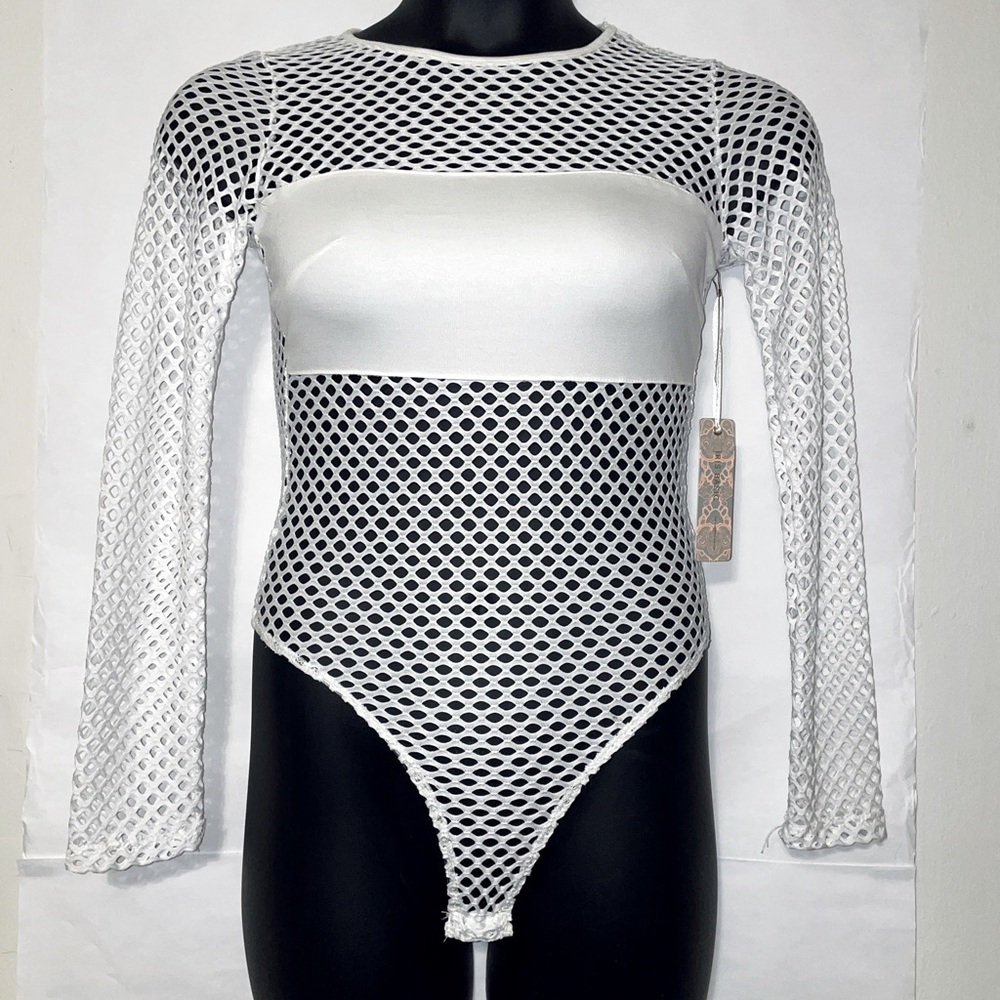 White Mesh Bodysuit